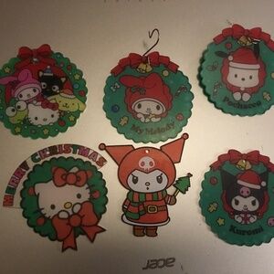 (6) Hello Kitty and friend ornaments